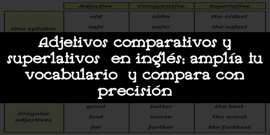 Adjetivos comparativos y superlativos en inglés: amplía tu vocabulario y compara con precisión