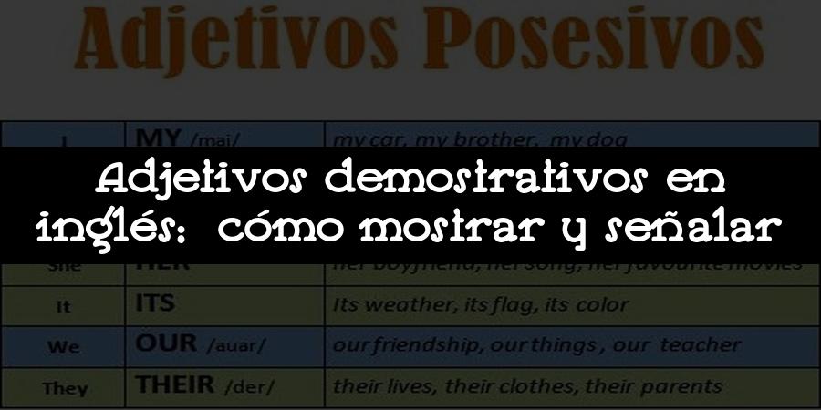 Adjetivos demostrativos en inglés: cómo mostrar y señalar