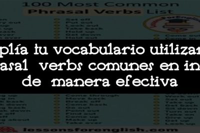 Amplía tu vocabulario utilizando phrasal verbs comunes en inglés de manera efectiva
