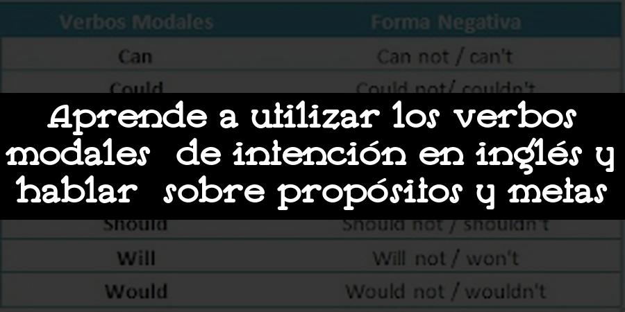 Aprende a utilizar los verbos modales de intención en inglés y hablar sobre propósitos y metas