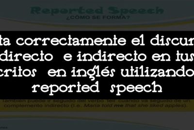Cita correctamente el discurso directo e indirecto en tus escritos en inglés utilizando el reported speech
