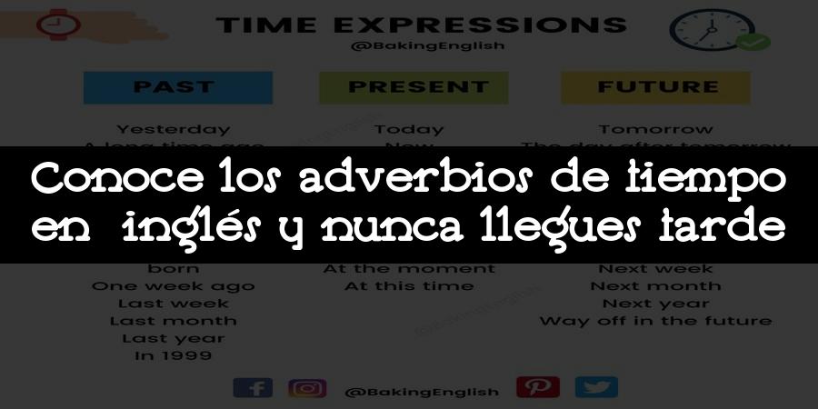 Conoce los adverbios de tiempo en inglés y nunca llegues tarde