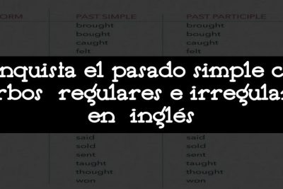 Conquista el pasado simple con verbos regulares e irregulares en inglés