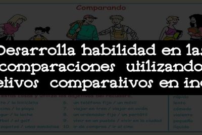 Desarrolla habilidad en las comparaciones utilizando adjetivos comparativos en inglés