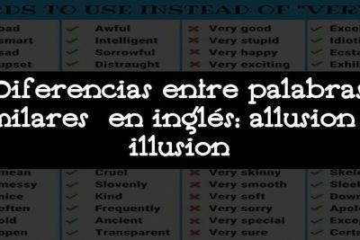 Diferencias entre palabras similares en inglés: allusion vs illusion