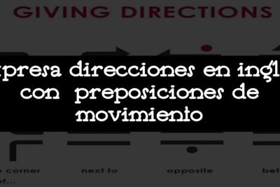 Expresa direcciones en inglés con preposiciones de movimiento