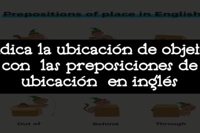 Indica la ubicación de objetos con las preposiciones de ubicación en inglés