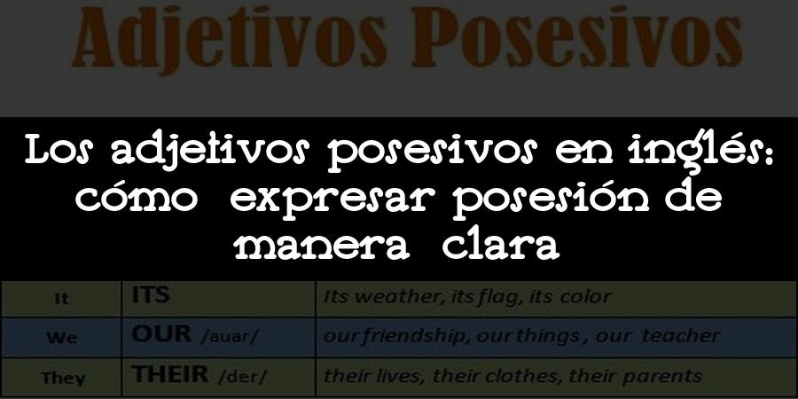 Los adjetivos posesivos en inglés: cómo expresar posesión de manera clara