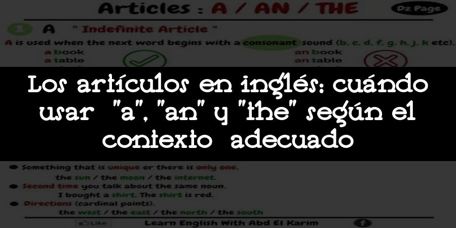 Los artículos en inglés: cuándo usar "a"