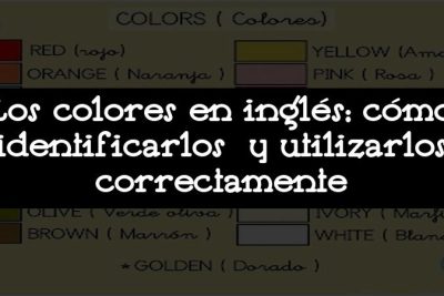 Los colores en inglés: cómo identificarlos y utilizarlos correctamente