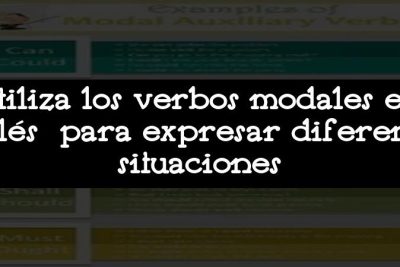 Utiliza los verbos modales en inglés para expresar diferentes situaciones