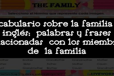 Vocabulario sobre la familia en inglés: palabras y frases relacionadas con los miembros de la familia
